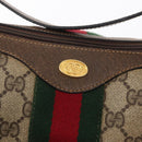 GUCCI GG Supreme Web Sherry Line Shoulder Bag PVC Beige 10 01 3840 Auth yk17755-14