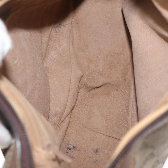 GUCCI GG Supreme Web Sherry Line Shoulder Bag PVC Beige 10 01 3840 Auth yk17755