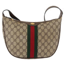 GUCCI GG Supreme Web Sherry Line Shoulder Bag PVC Beige 10 01 3840 Auth yk17755-2