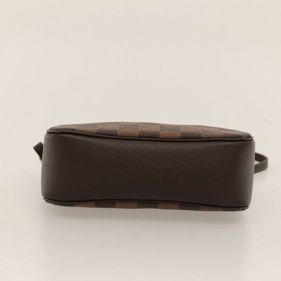 LOUIS VUITTON Damier Ebene Trousse Makeup Pouch N51982 LV Auth yk17788AM