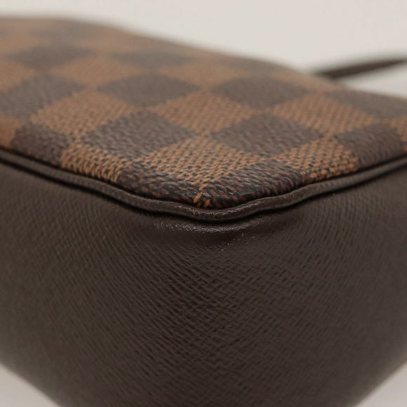 LOUIS VUITTON Damier Ebene Trousse Makeup Pouch N51982 LV Auth yk17788AM