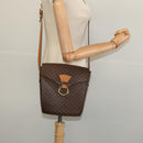 CELINE Macadam Canvas Shoulder Bag PVC Leather Brown Gold Auth yk17805-21