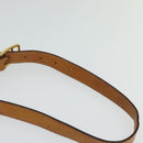 CELINE Macadam Canvas Shoulder Bag PVC Leather Brown Gold Auth yk17805-8