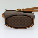 CELINE Macadam Canvas Shoulder Bag PVC Leather Brown Gold Auth yk17805-5