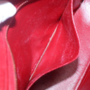 CHANEL Matelasse Chain Shoulder Bag Lamb Skin Gold Red CC Auth yk17818-22