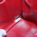 CHANEL Matelasse Chain Shoulder Bag Lamb Skin Gold Red CC Auth yk17818-12