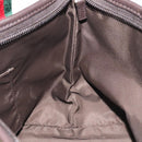 GUCCI GG Canvas Web Sherry Line Hand Bag Beige Silver 284728 Auth yk17820-20