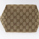 GUCCI GG Canvas Web Sherry Line Hand Bag Beige Silver 284728 Auth yk17820-5