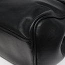 BALLY Hand Bag Leather Black Gold Auth yk17845-8