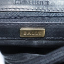 BALLY Hand Bag Leather Black Gold Auth yk17845-19