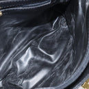 BALLY Hand Bag Leather Black Gold Auth yk17845-10