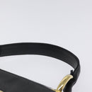 BALLY Hand Bag Leather Black Gold Auth yk17845-14