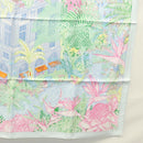 HERMES Carre 90 Scarf ""Faubourg Tropical"" Silk Green Auth yk17852-10