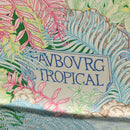 HERMES Carre 90 Scarf ""Faubourg Tropical"" Silk Green Auth yk17852-14