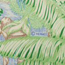 HERMES Carre 90 Scarf ""Faubourg Tropical"" Silk Green Auth yk17852-15
