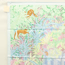 HERMES Carre 90 Scarf ""Faubourg Tropical"" Silk Green Auth yk17852-2