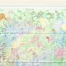 HERMES Carre 90 Scarf ""Faubourg Tropical"" Silk Green Auth yk17852-3