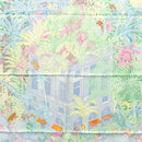 HERMES Carre 90 Scarf ""Faubourg Tropical"" Silk Green Auth yk17852-6