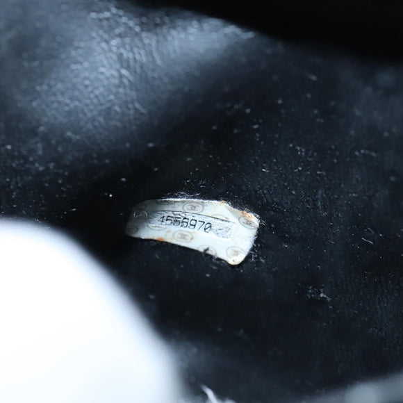 CHANEL COCO Mark Vanity Hand Bag Patent leather 2way Black Gold CC Auth yk17862