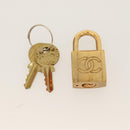 CHANEL COCO Mark Vanity Hand Bag Patent leather 2way Black Gold CC Auth yk17862-16