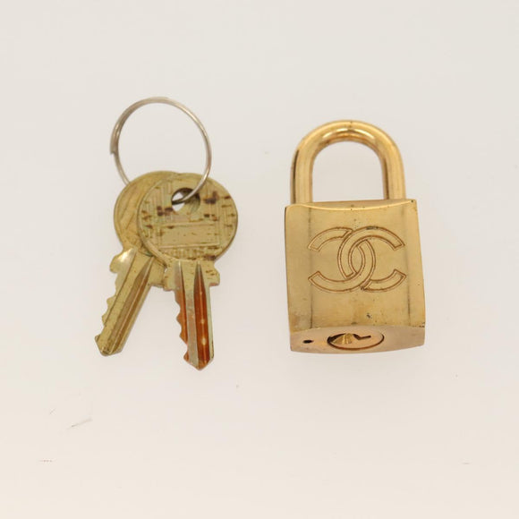 CHANEL COCO Mark Vanity Hand Bag Patent leather 2way Black Gold CC Auth yk17862