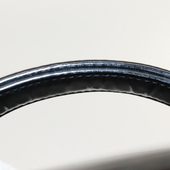 CHANEL COCO Mark Vanity Hand Bag Patent leather 2way Black Gold CC Auth yk17862