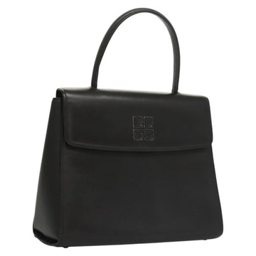 GIVENCHY Hand Bag Leather Black Auth yk17882