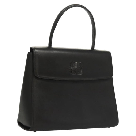 GIVENCHY Hand Bag Leather Black Auth yk17882