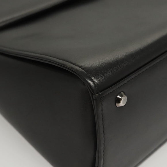 GIVENCHY Hand Bag Leather Black Auth yk17882