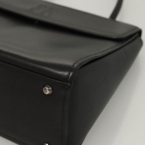 GIVENCHY Hand Bag Leather Black Auth yk17882