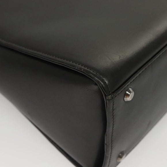 GIVENCHY Hand Bag Leather Black Auth yk17882