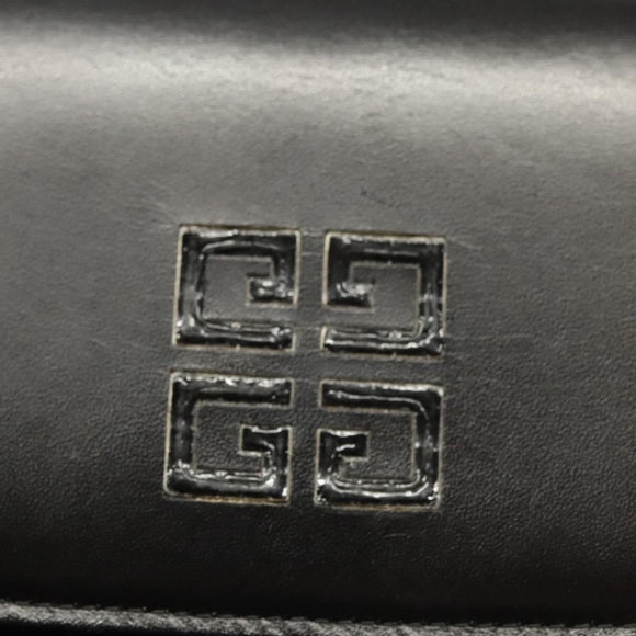 GIVENCHY Hand Bag Leather Black Auth yk17882