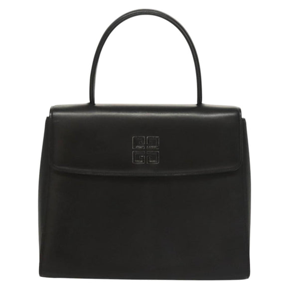 GIVENCHY Hand Bag Leather Black Auth yk17882