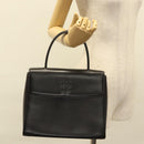 GIVENCHY Hand Bag Leather Black Auth yk17882-23
