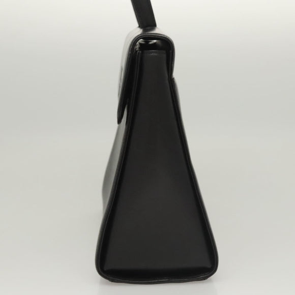 GIVENCHY Hand Bag Leather Black Auth yk17882