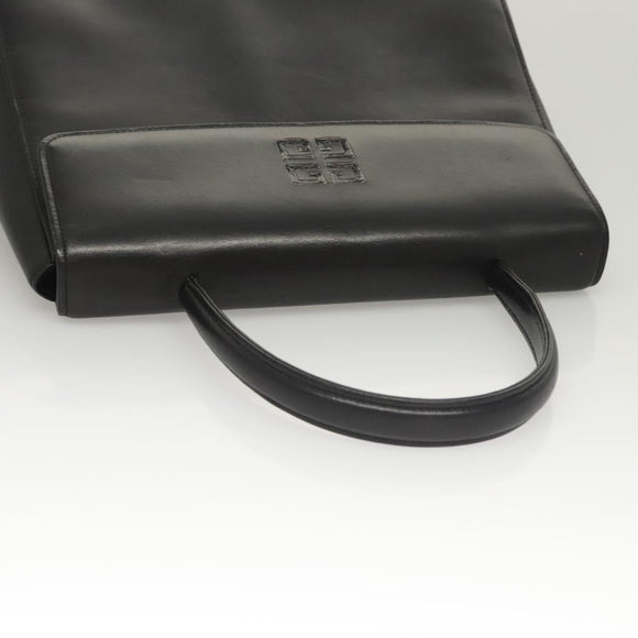 GIVENCHY Hand Bag Leather Black Auth yk17882