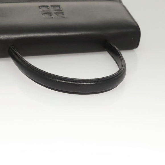 GIVENCHY Hand Bag Leather Black Auth yk17882