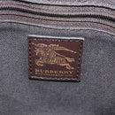 BURBERRY Nova Check Hand Bag PVC Beige Gold Auth yk17883-18