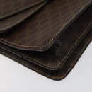 CELINE Macadam Canvas Hand Bag PVC Leather Brown Gold Auth yk17887-15