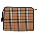 Burberrys Nova Check Accessory Pouch Canvas Beige Auth yk17888-2