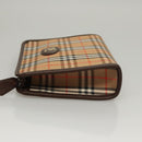 Burberrys Nova Check Accessory Pouch Canvas Beige Auth yk17888-3