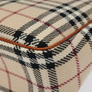BURBERRY Nova Check Shoulder Bag Wool Beige Gold Auth yk17894-9