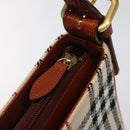 BURBERRY Nova Check Shoulder Bag Wool Beige Gold Auth yk17894-10