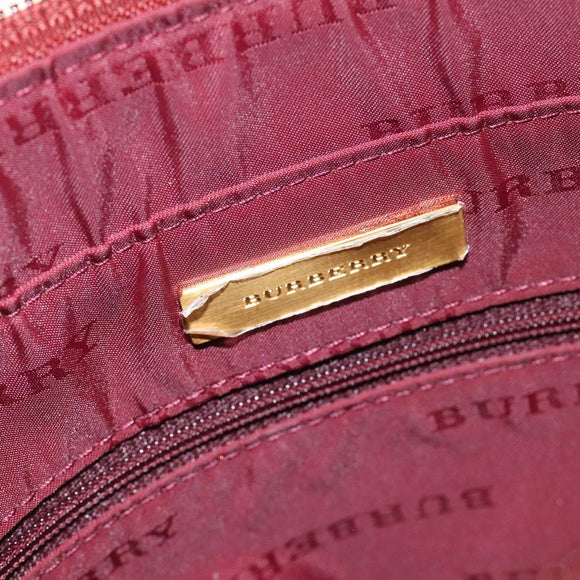 BURBERRY Nova Check Shoulder Bag Wool Beige Gold Auth yk17894