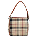BURBERRY Nova Check Shoulder Bag Wool Beige Gold Auth yk17894-13