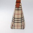BURBERRY Nova Check Shoulder Bag Wool Beige Gold Auth yk17894-3
