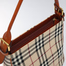 BURBERRY Nova Check Shoulder Bag Wool Beige Gold Auth yk17894-6