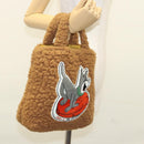 GUCCI Jetsons Collaboration Hand Bag Wool Brown 752175 Auth yk17895-21
