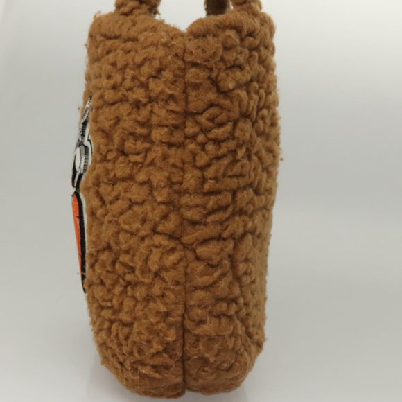 GUCCI Jetsons Collaboration Hand Bag Wool Brown 752175 Auth yk17895