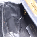 Salvatore Ferragamo Gancini Hand Bag Leather Black Gold Auth yk17898-19
